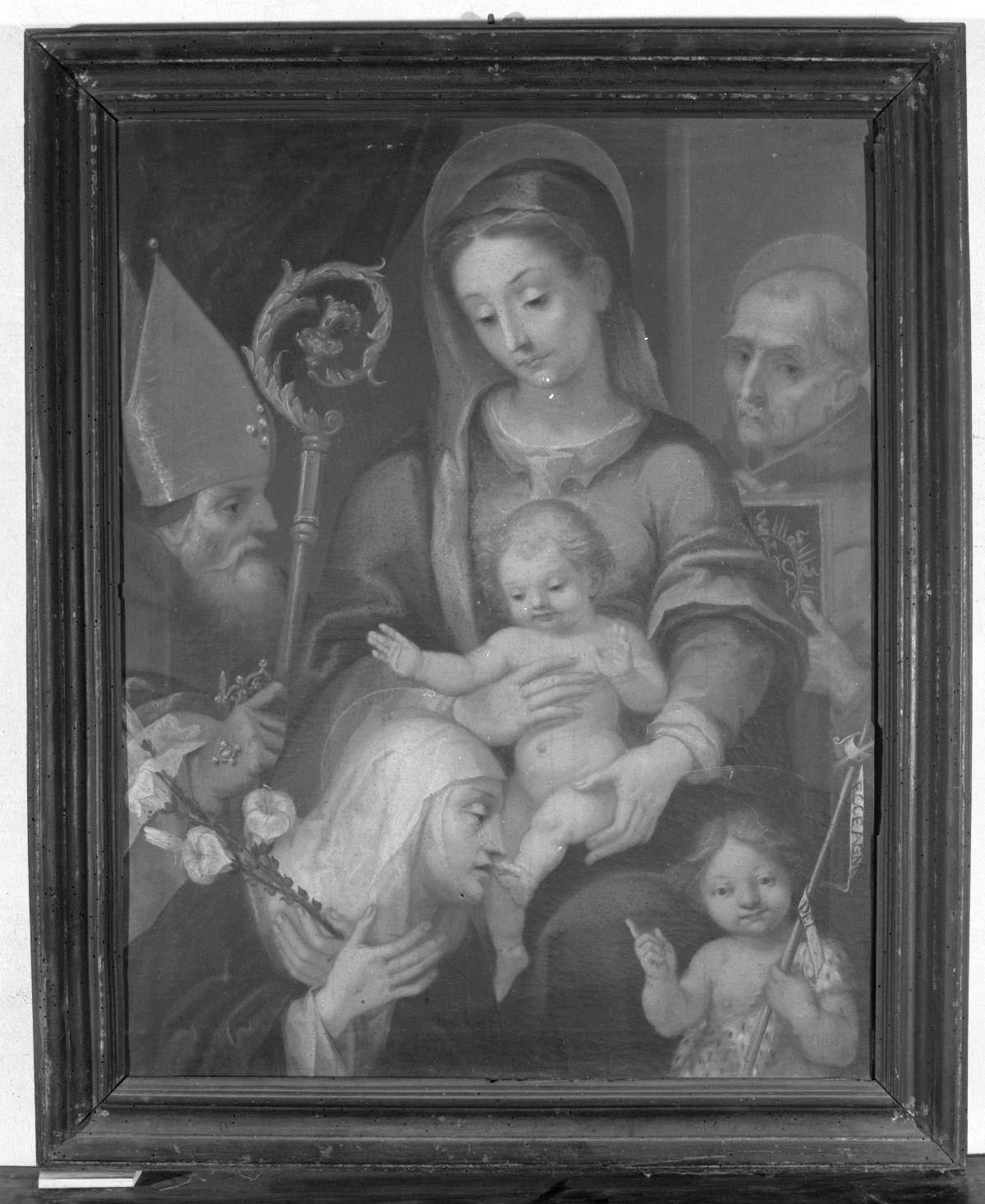 Madonna con Bambino e Santi (dipinto) - ambito senese (sec. XVII)