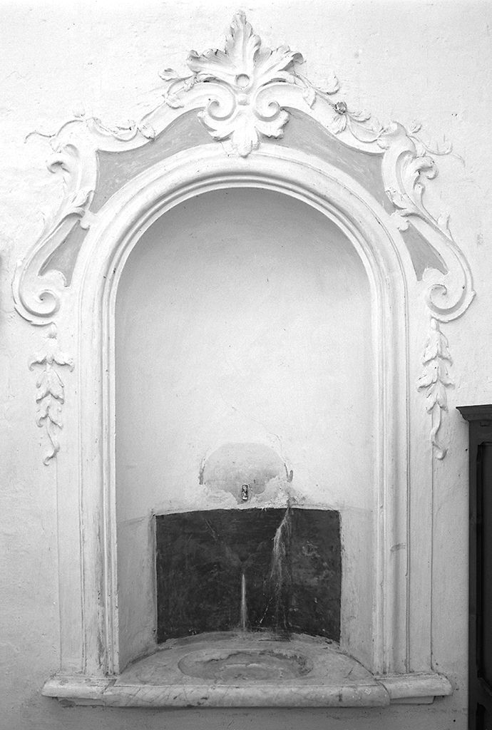 motivi decorativi vegetali (lavabo da sacrestia) di Pozzo Andrea (sec. XVIII)