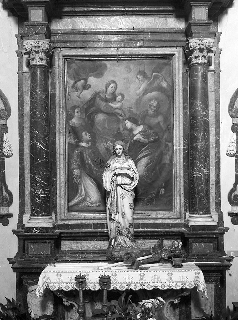 Madonna con Bambino e Santi (dipinto) di Perpignani Galgano (sec. XVIII)