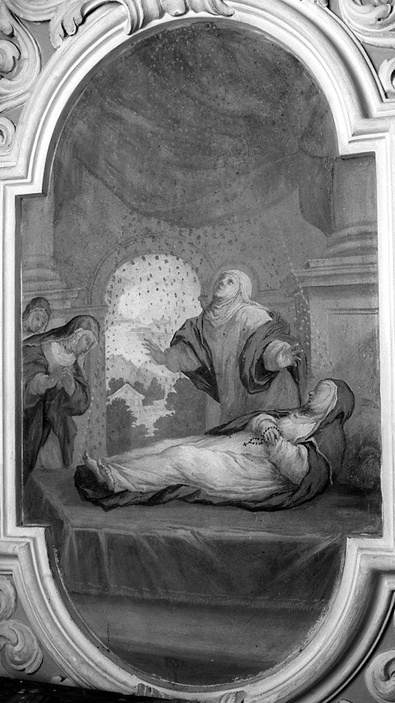 caduta della manna sul corpo senza vita di Sant'Agnese da Montepulciano (dipinto, elemento d'insieme) di Nasini Giuseppe Nicola (sec. XVIII)