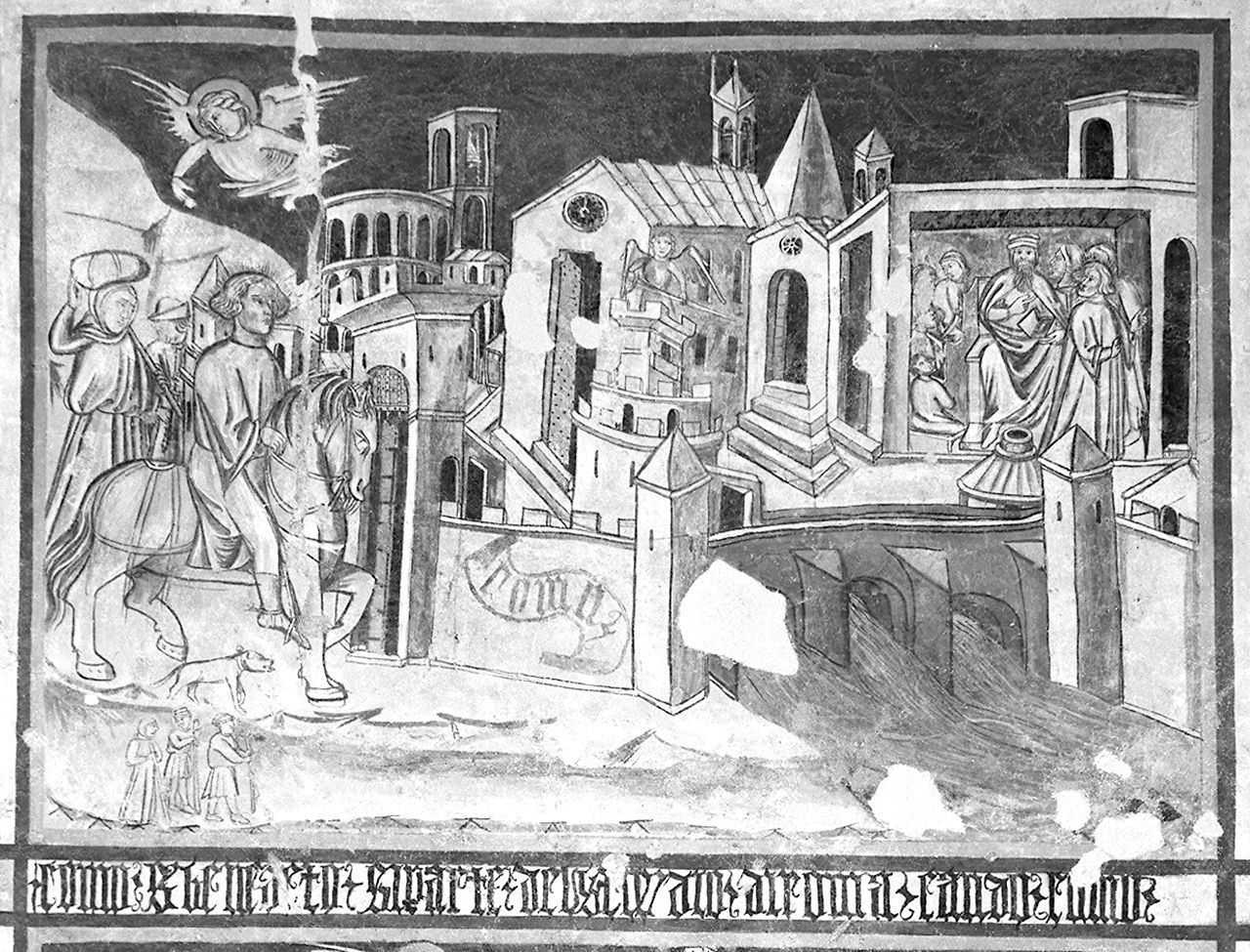 storie della vita di San Benedetto (dipinto, elemento d'insieme) - ambito senese (inizio sec. XV)