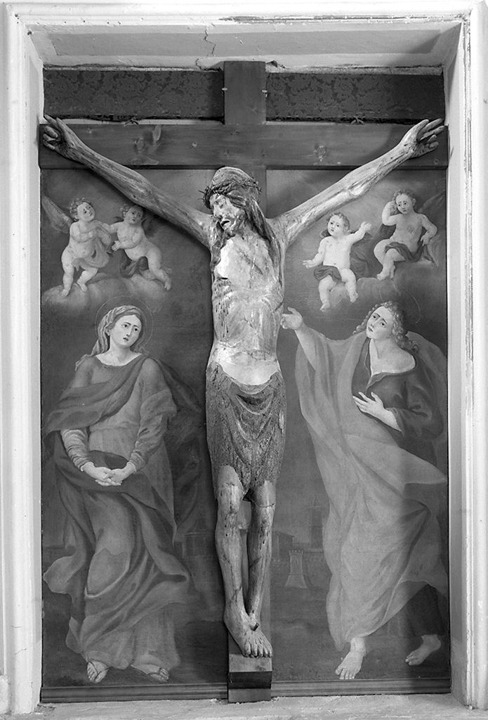 Cristo crocifisso (crocifisso, elemento d'insieme) - ambito senese (seconda metà sec. XIV)