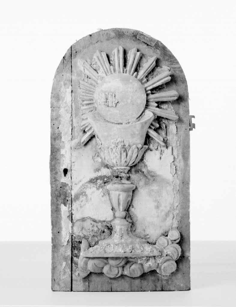 calice eucaristico (sportello di tabernacolo) - produzione senese (prima metà sec. XIX)