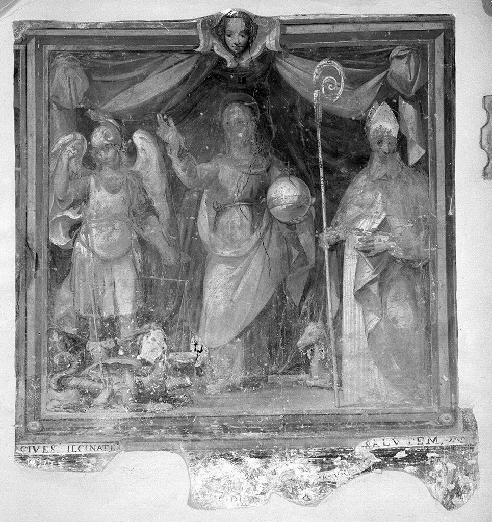 Cristo benedicente tra Santi (dipinto) - ambito senese (sec. XVII)