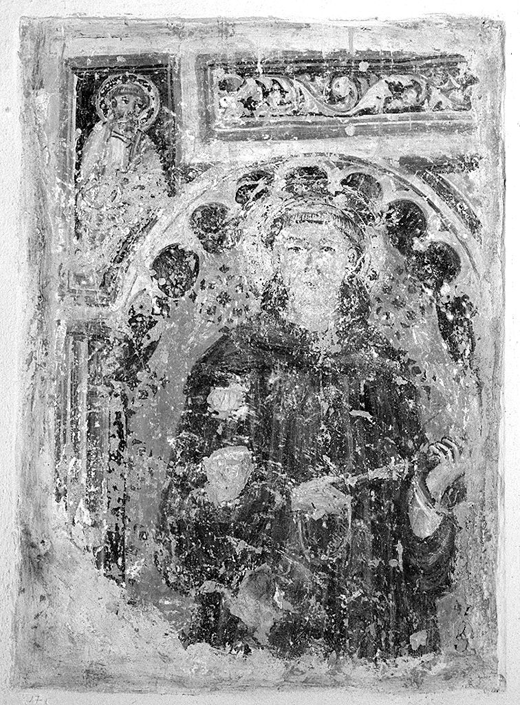 San Leonardo (dipinto, frammento) - ambito senese (secc. XIV/ XV)