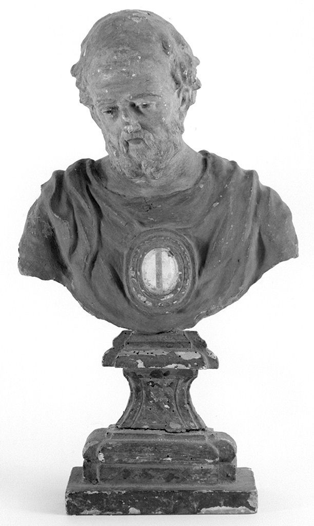 busto maschile (reliquiario - a busto) - bottega toscana (sec. XVIII)