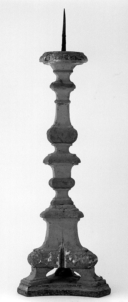 candeliere d'altare, elemento d'insieme - bottega toscana (sec. XVIII)
