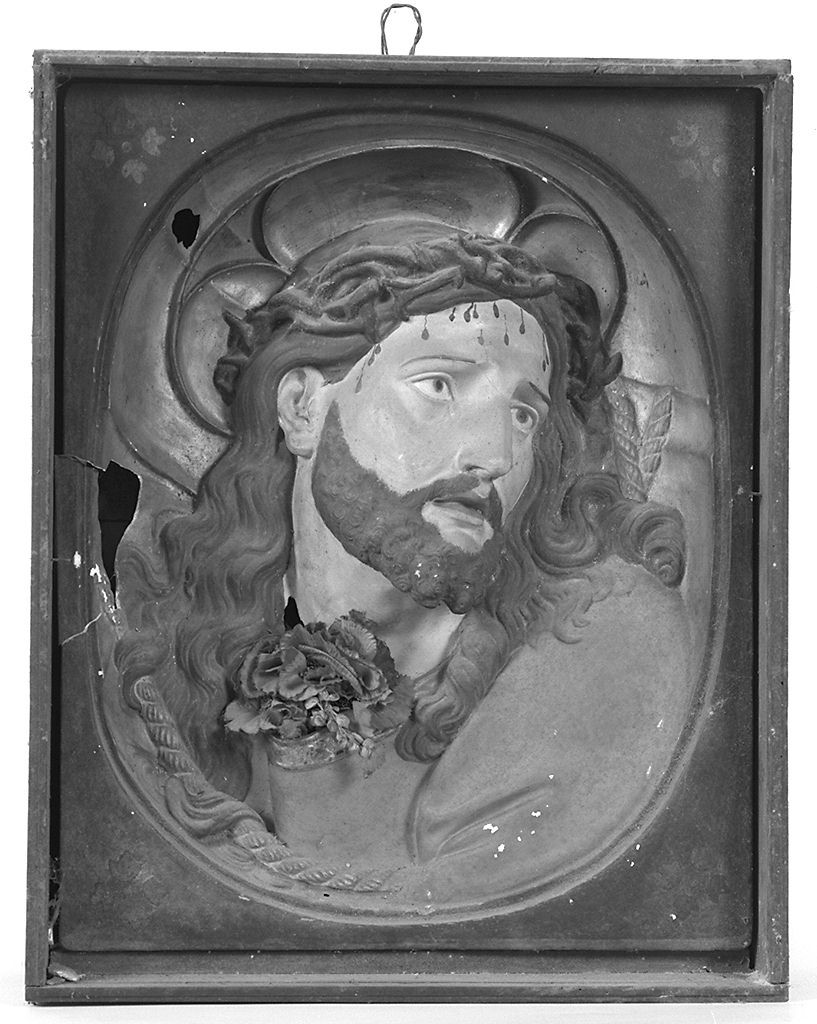 testa di Cristo incoronata di spine (rilievo) - bottega italiana (seconda metà sec. XIX)