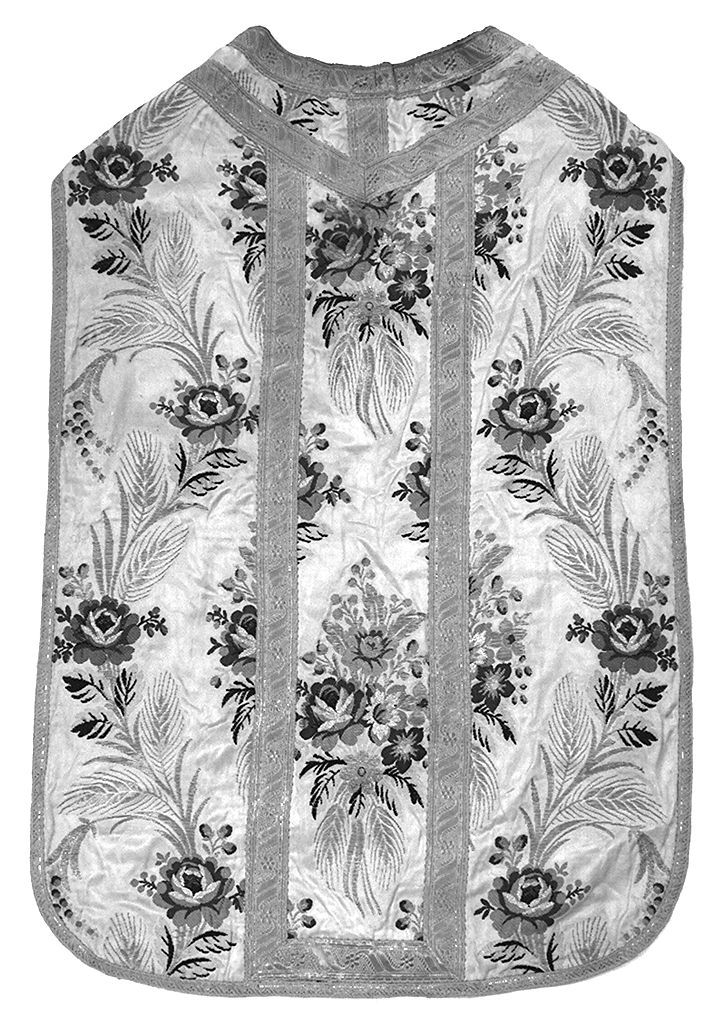 motivi decorativi floreali (piviale, elemento d'insieme) - manifattura italiana (seconda metà sec. XIX)