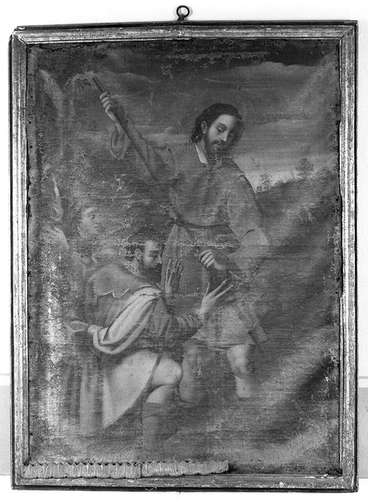 Sant'Isidoro fa scaturire l'acqua dalla terra (dipinto) - ambito senese (seconda metà sec. XVII)