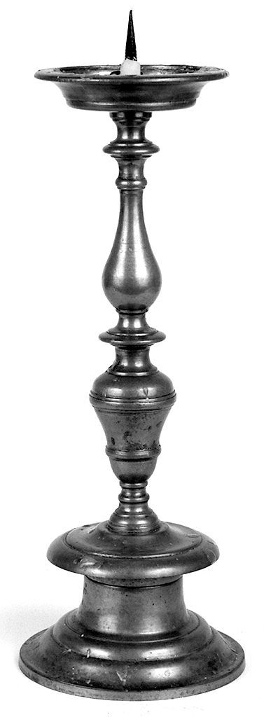 candeliere d'altare, serie - bottega toscana (secc. XVII/ XVIII)