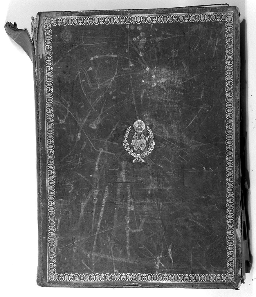 coperta di libro liturgico, elemento d'insieme - bottega italiana (sec. XIX)