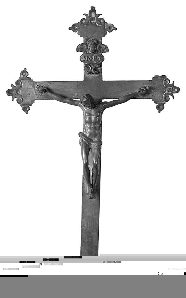 Cristo crocifisso (croce d'altare, elemento d'insieme) - bottega toscana (seconda metà sec. XVII)