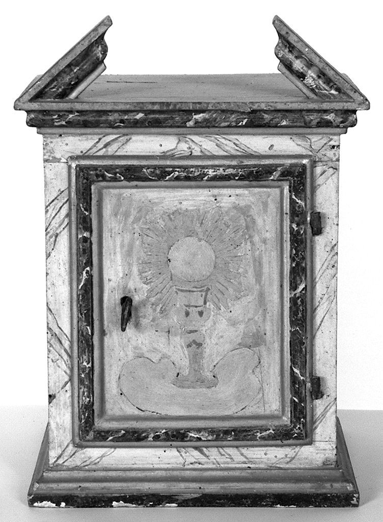 tabernacolo - a frontale architettonico - bottega toscana (secc. XVIII/ XIX)