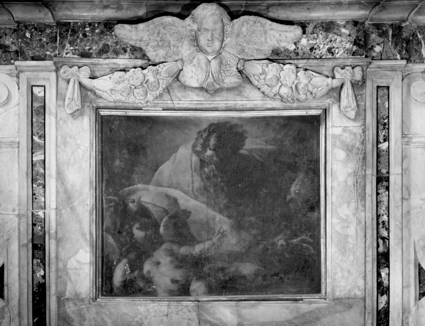 Dio Padre e angeli (dipinto, elemento d'insieme) - ambito senese (seconda metà sec. XVII)