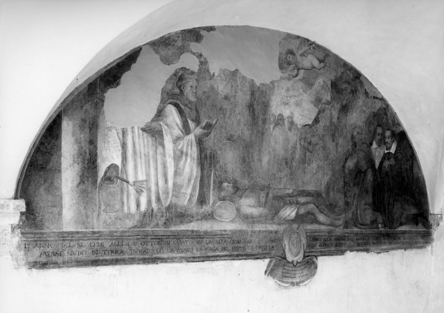 morte di San Francesco d'Assisi (dipinto, ciclo) di Ferrucci Nicodemo (attribuito) (sec. XVII)