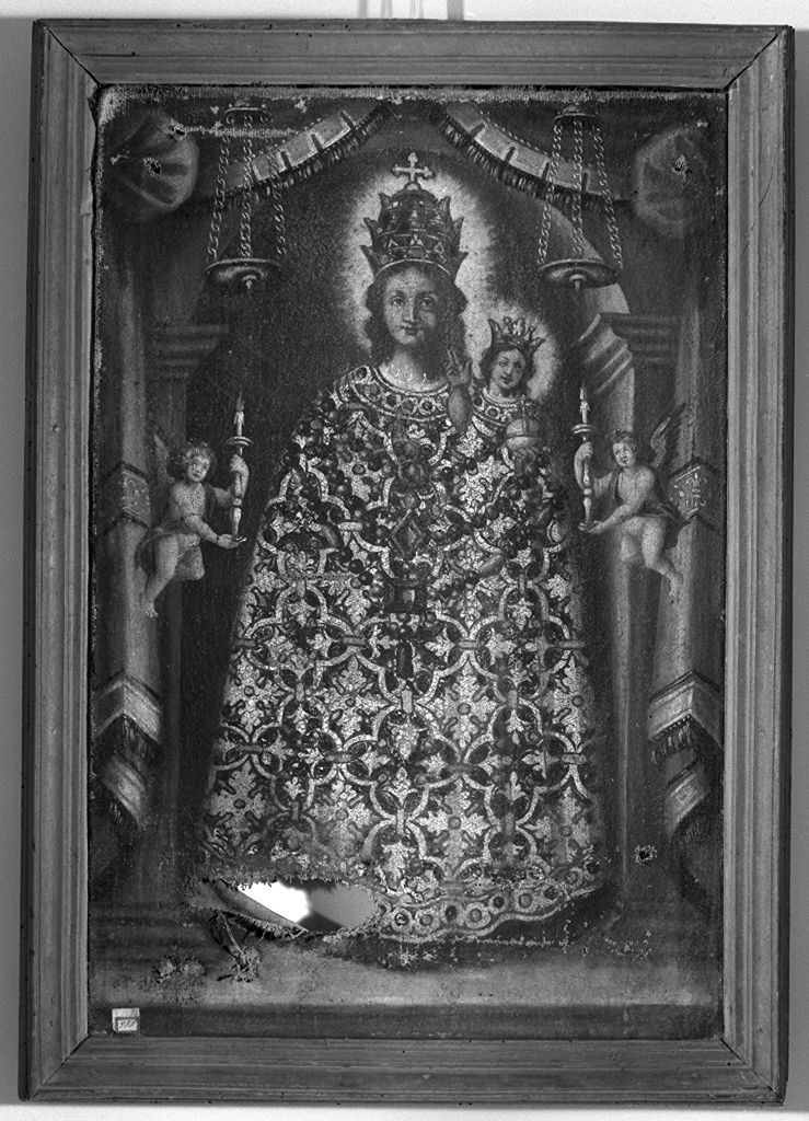 Madonna di Loreto, Madonna con Bambino in trono (dipinto) - ambito italiano (sec. XVIII)
