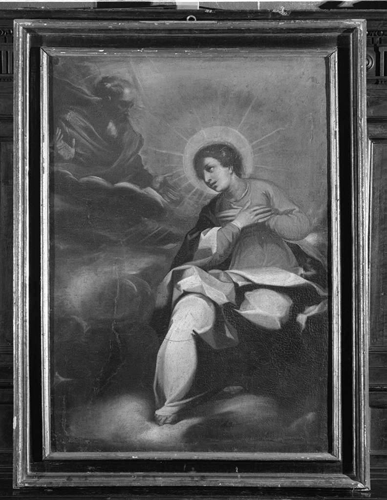 Madonna in adorazione di Dio Padre (dipinto) di Salimbeni Ventura detto Bevilacqua (cerchia) (secc. XVI/ XVII)