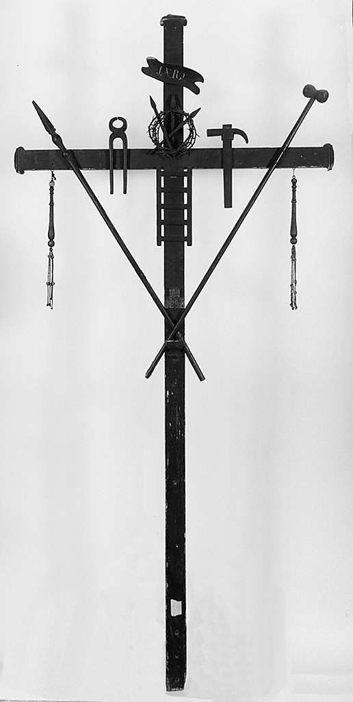 strumenti della passione (croce penitenziale) - bottega toscana (sec. XIX)