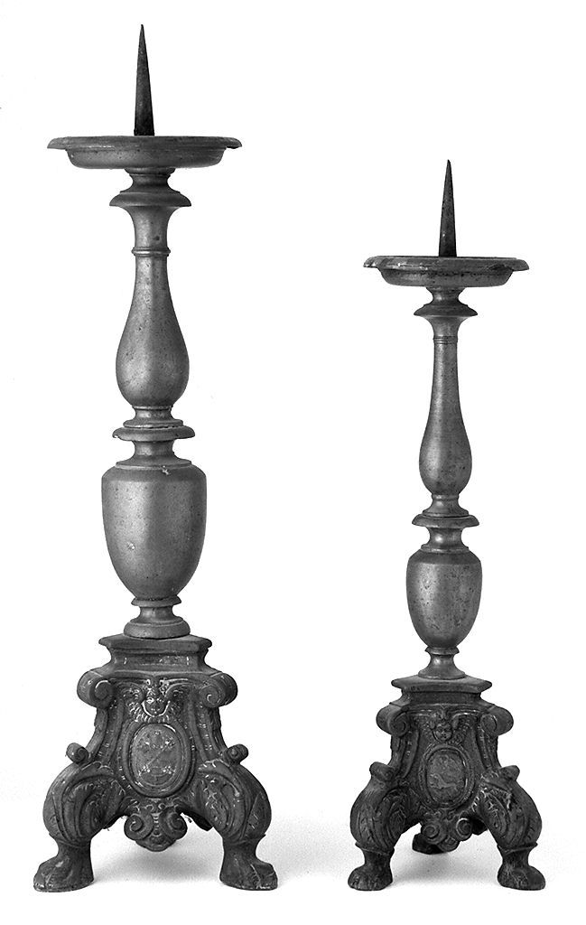 candeliere d'altare, serie - bottega toscana (sec. XVII)