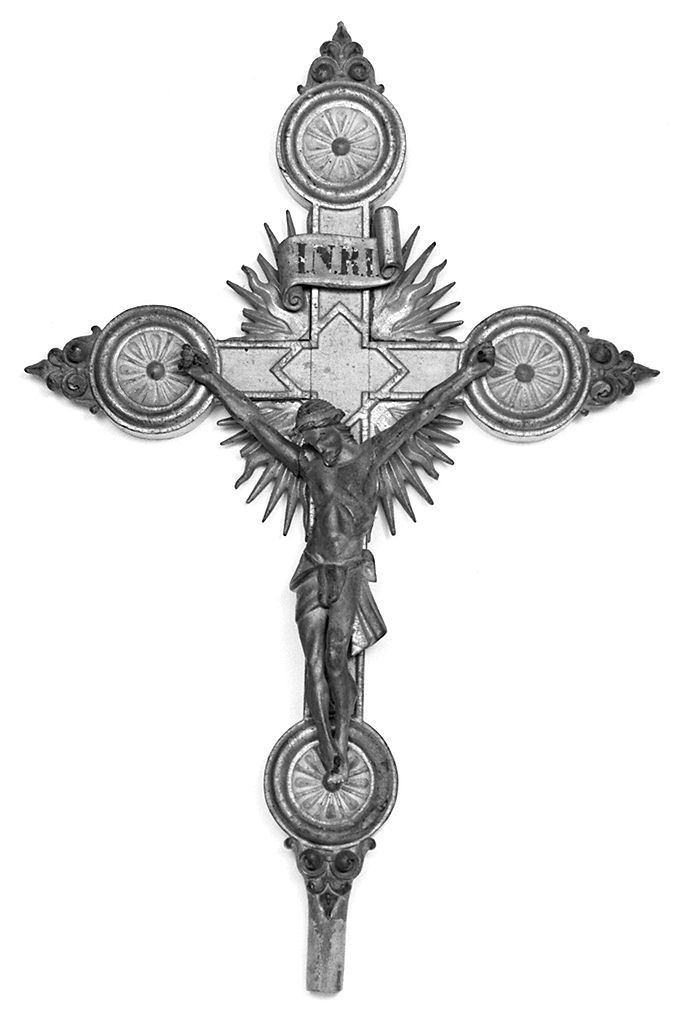 Cristo crocifisso (croce d'altare, frammento) - bottega senese (sec. XIX)