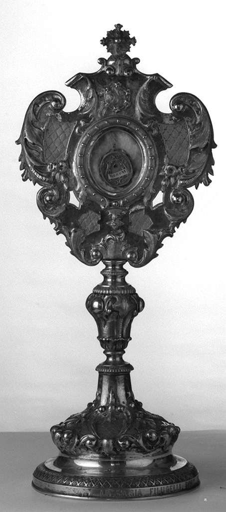 motivi decorativi a volute (reliquiario - a ostensorio) - bottega toscana (sec. XIX)