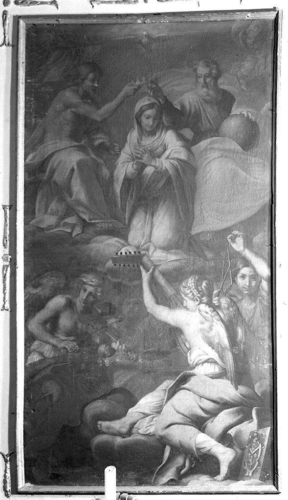 incoronazione di Maria Vergine (dipinto, elemento d'insieme) di Burbarini Deifebo (metà sec. XVII)
