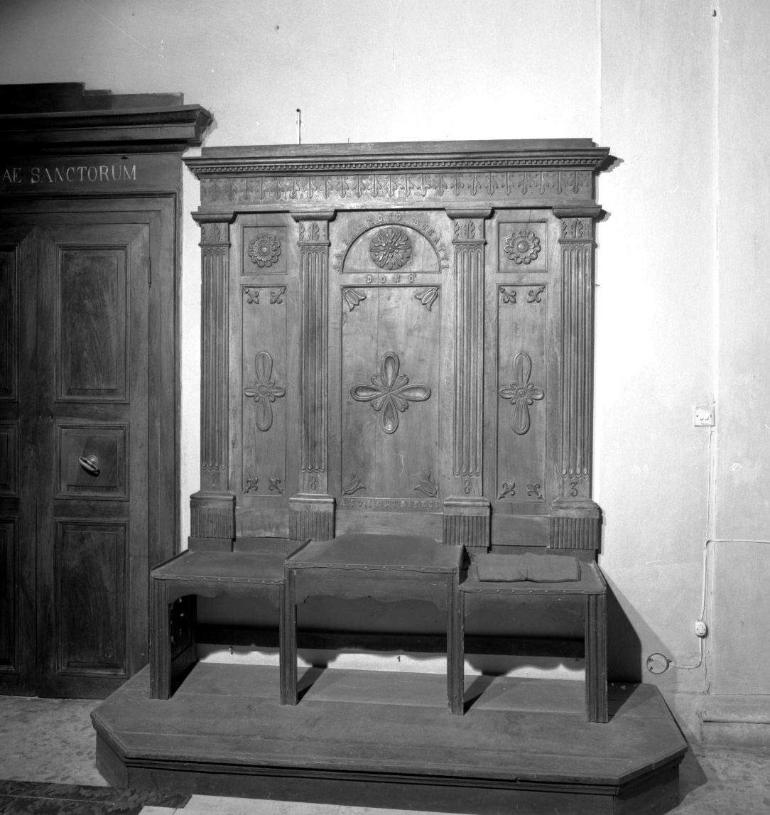 sedia del celebrante di Comastri Antonio (sec. XIX)