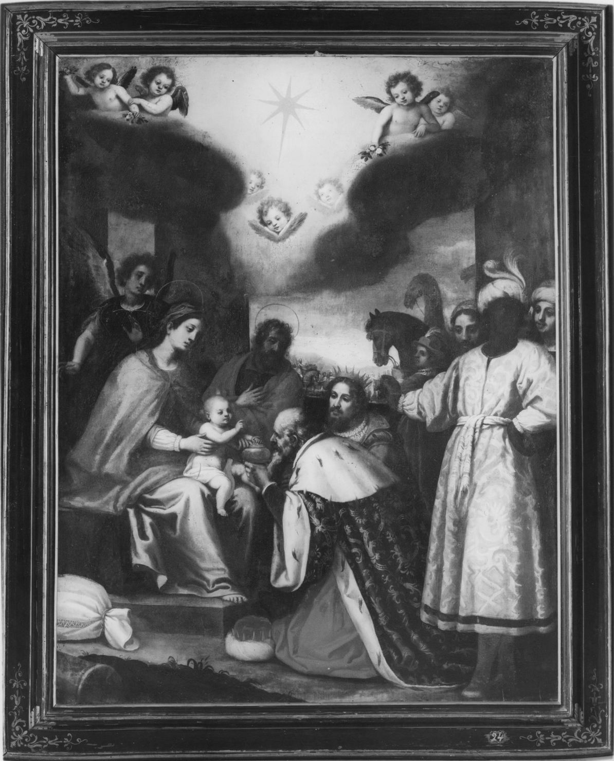adorazione dei Re Magi (dipinto) di Ferrucci Nicodemo (primo quarto sec. XVII)