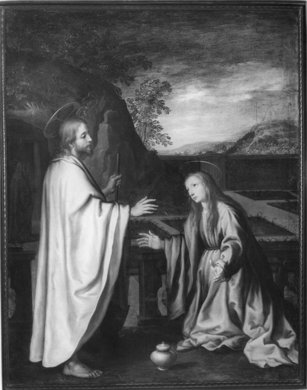 apparizione di Cristo risorto a Santa Maria Maddalena (dipinto) di Curradi Francesco (sec. XVII)