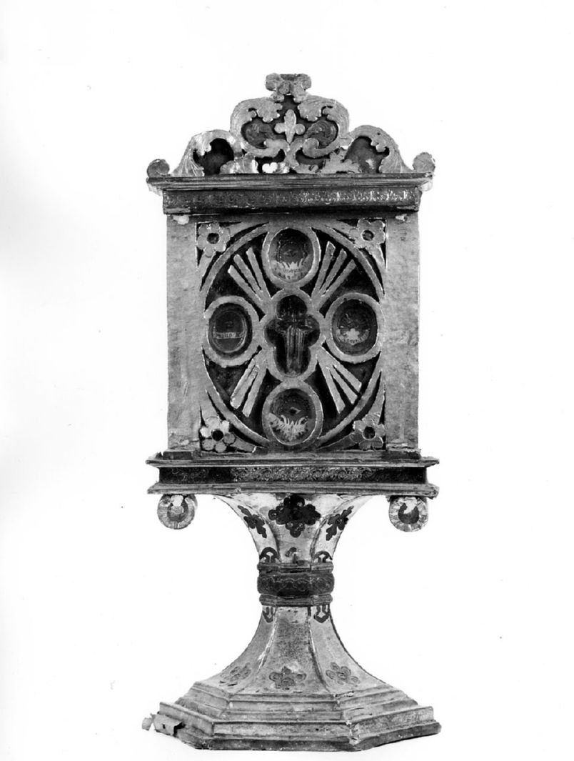 reliquiario - a tabella - bottega toscana (secc. XVI/ XVII)