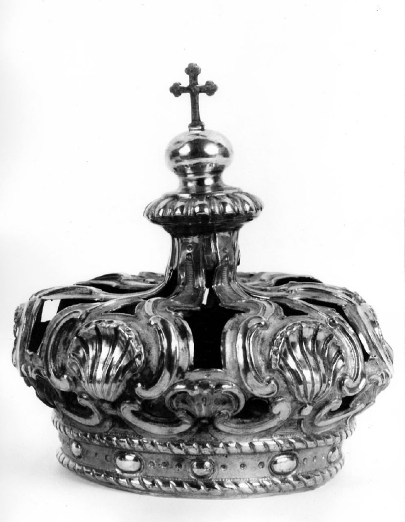 motivi decorativi a conchiglia e ovoli (corona da statua, elemento d'insieme) - bottega italiana (seconda metà sec. XVIII)