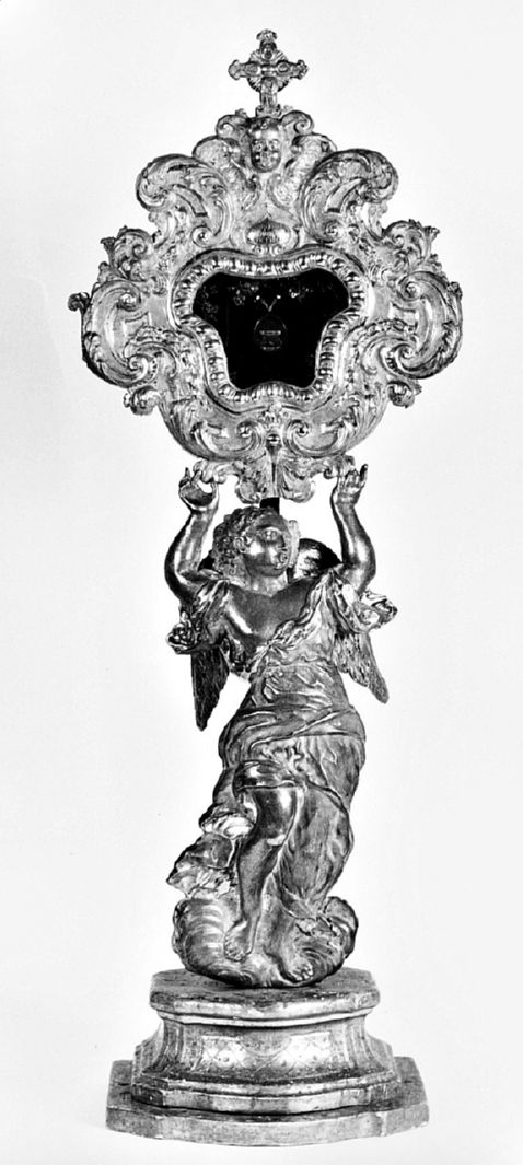 angelo (reliquiario - a ostensorio) - bottega romana (prima metà sec. XVIII)