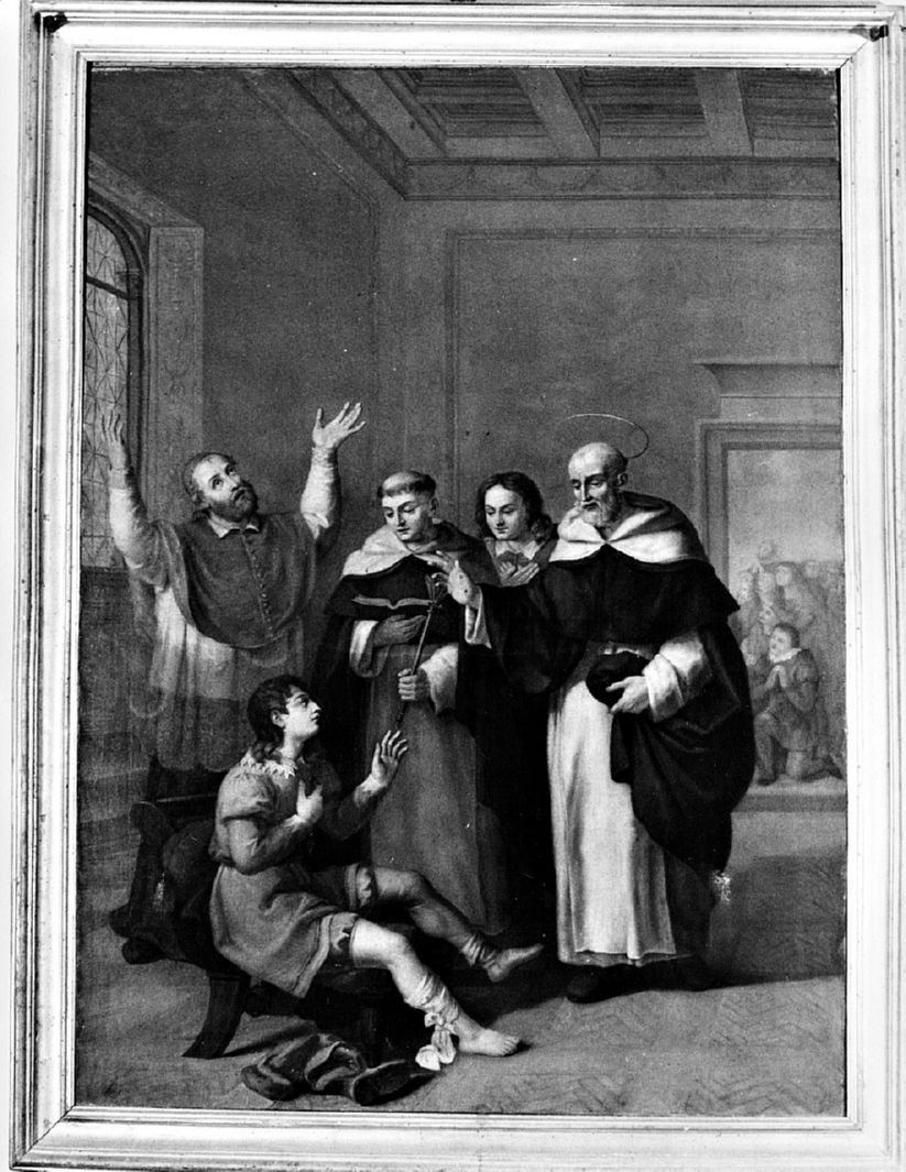 San Domenico risana un fanciullo (dipinto) - ambito senese (seconda metà sec. XIX)