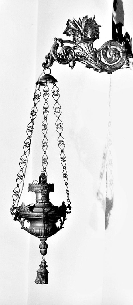 lampada pensile - produzione toscana (secc. XIX/ XX)