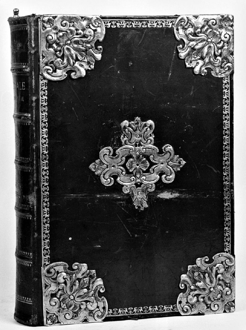 coperta di libro liturgico, elemento d'insieme - bottega romana (sec. XIX)