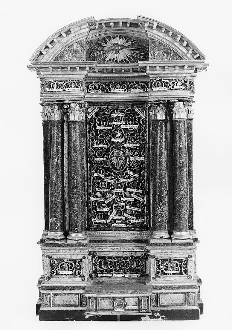 reliquiario architettonico - bottega toscana (seconda metà sec. XIX)