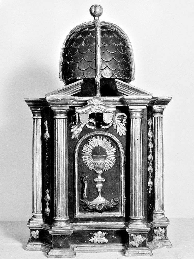 calice eucaristico (tabernacolo - a tempietto) - bottega toscana (seconda metà sec. XVIII)