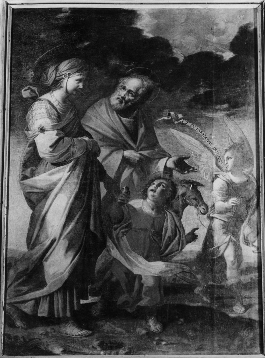 fuga in Egitto (dipinto, opera isolata) di Mei Bernardino (metà sec. XVII)