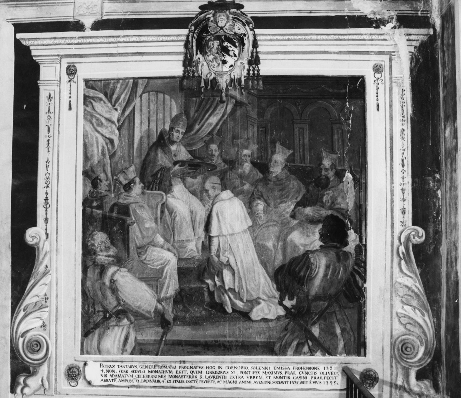 investitura del cardinale Pietro Tartaro (dipinto, elemento d'insieme) di Moller Antonio Maria il giovane (sec. XVII)