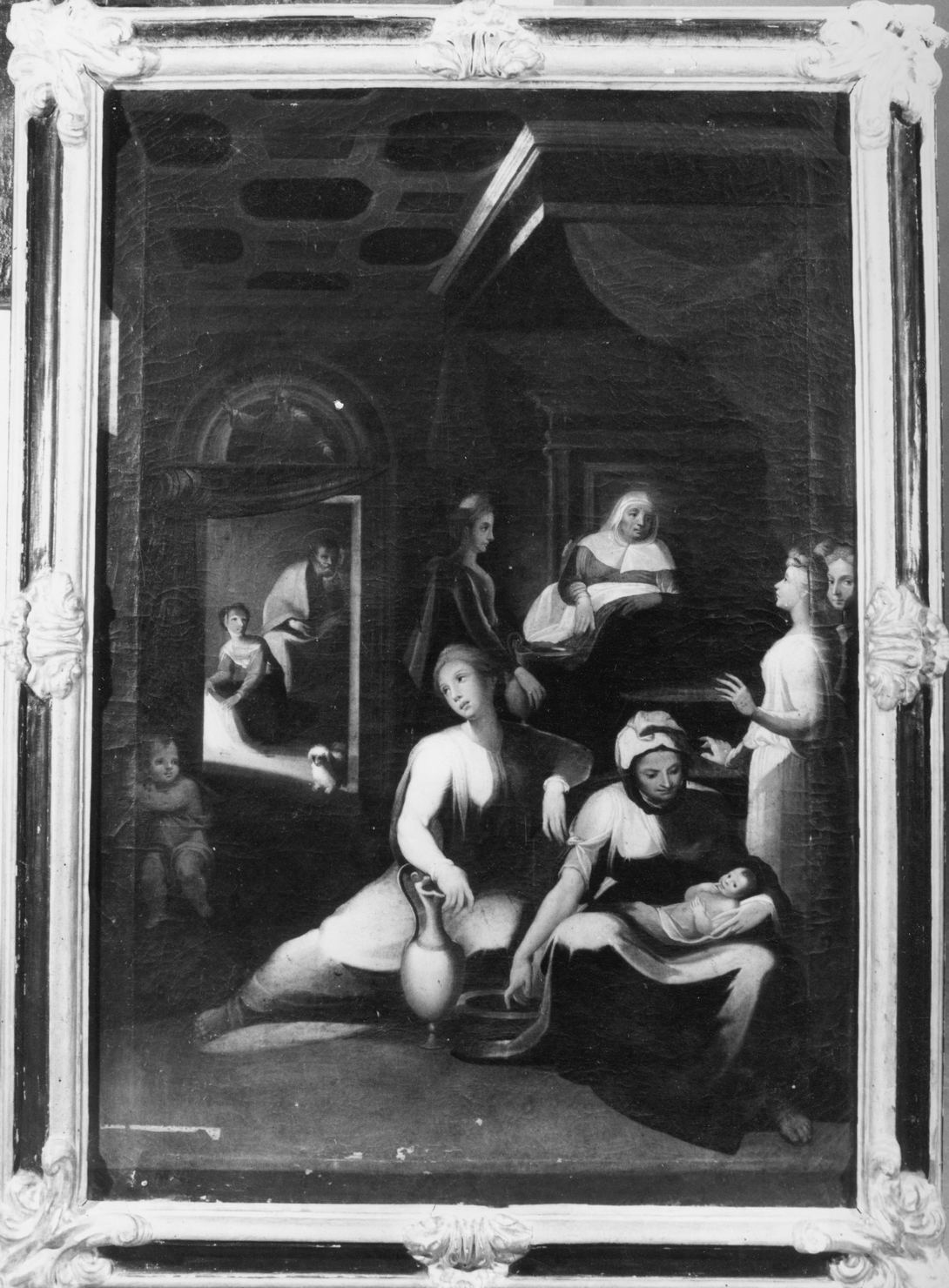 nascita di Maria Vergine (dipinto, opera isolata) - ambito toscano (secc. XVI/ XVII)