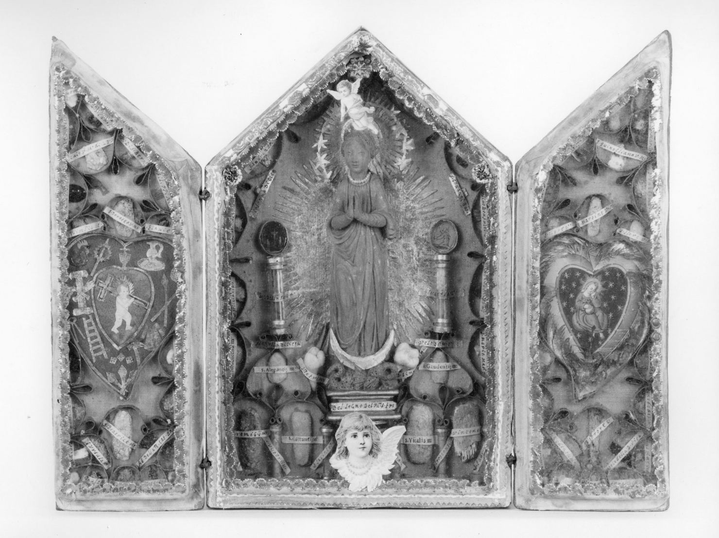 Immacolata Concezione (reliquiario - a trittico) - bottega senese (sec. XIX)