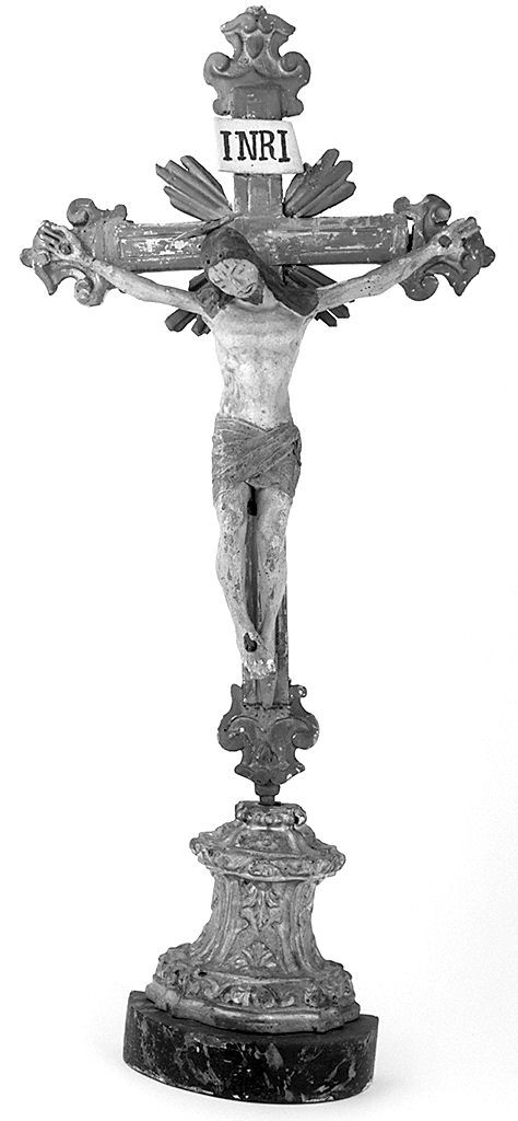 Cristo crocifisso (croce da tavolo) - bottega senese (sec. XVIII)