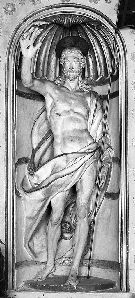 Cristo risorto (statua, elemento d'insieme) di Antichi Prospero detto Bresciano, Buonvicini Ambrogio (sec. XVI)