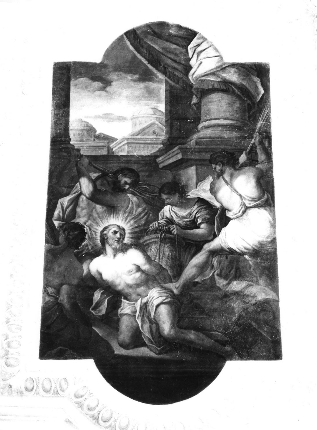 Cristo alla colonna (dipinto, elemento d'insieme) di Nasini Giuseppe Nicola (maniera) (primo quarto sec. XVIII)