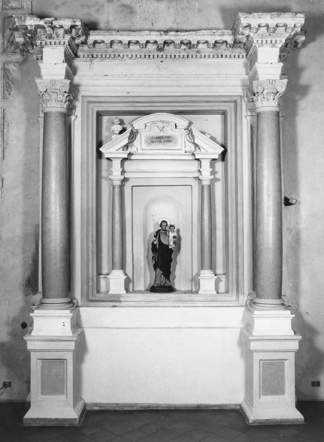 altare, elemento d'insieme - manifattura senese (ultimo quarto sec. XVII)