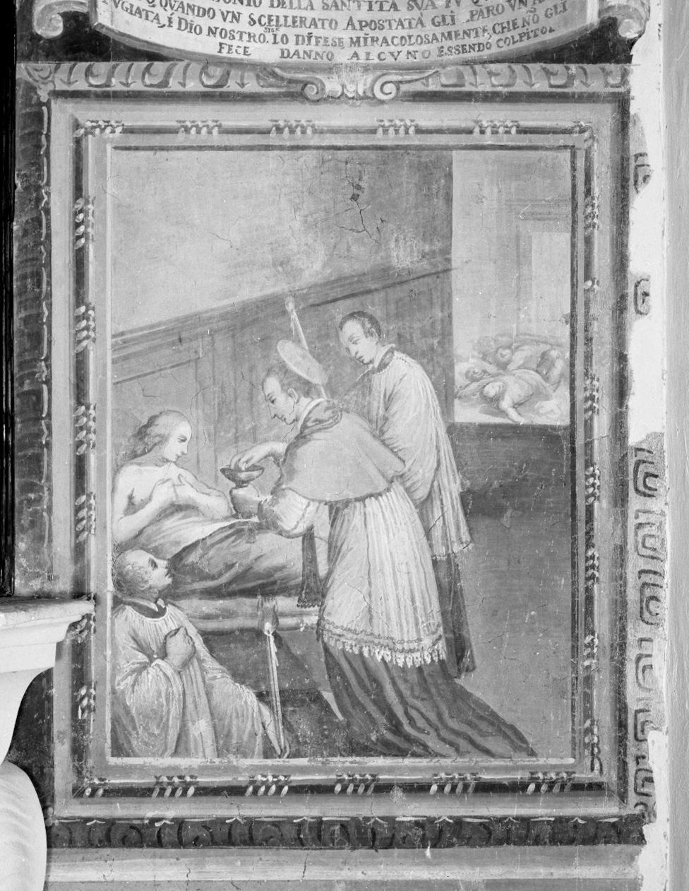 San Carlo Borromeo comunica gli appestati (dipinto, ciclo) di Nasini Apollonio (metà sec. XVIII)