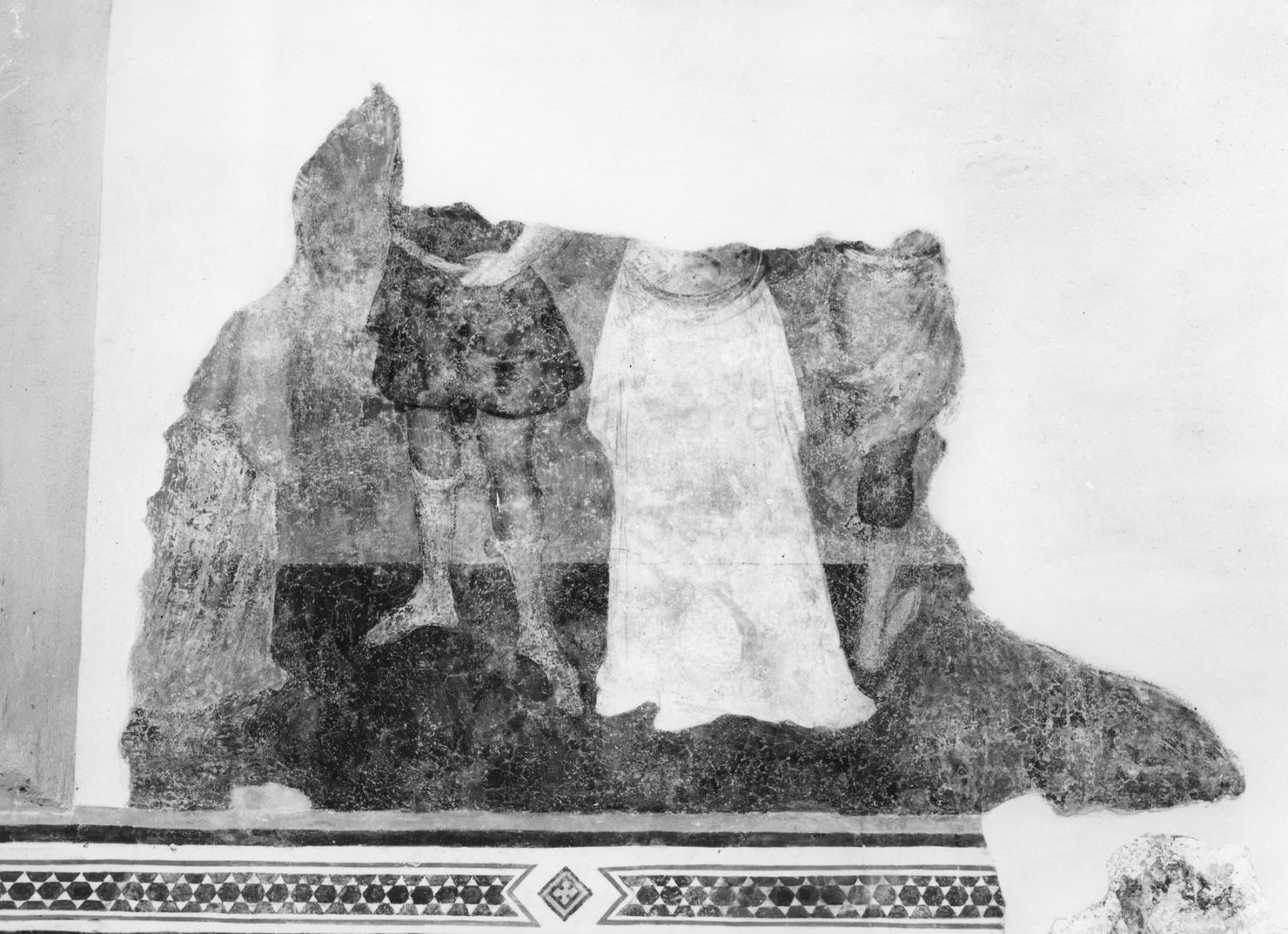 martirio di Santa Caterina d'Alessandria (dipinto, frammento) - ambito senese (metà sec. XIV)