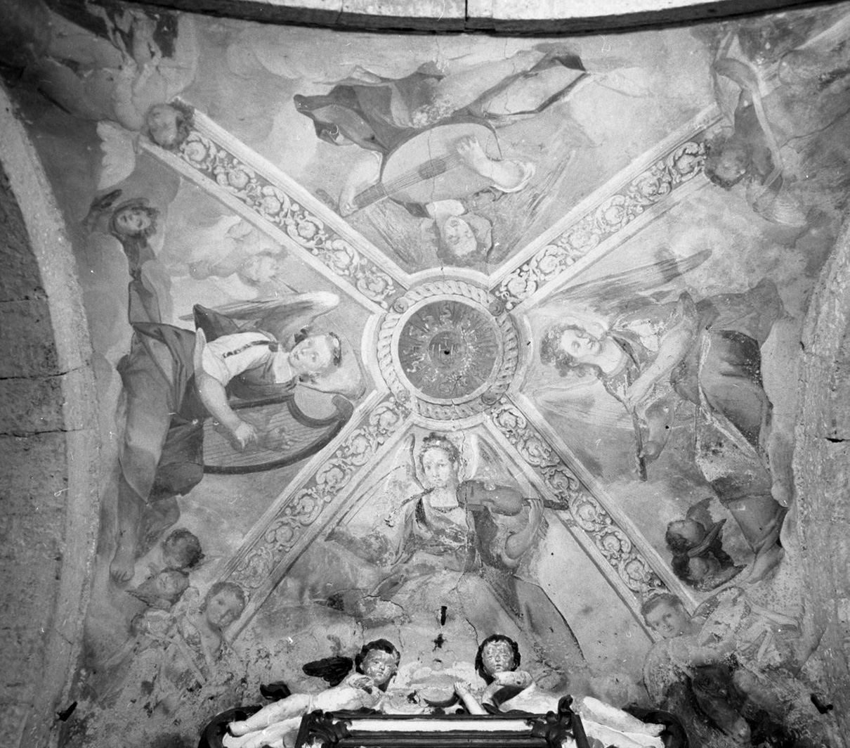 angeli musicanti in gloria (dipinto, elemento d'insieme) di Rustici Francesco detto Rustichino (attribuito) (primo quarto sec. XVII)