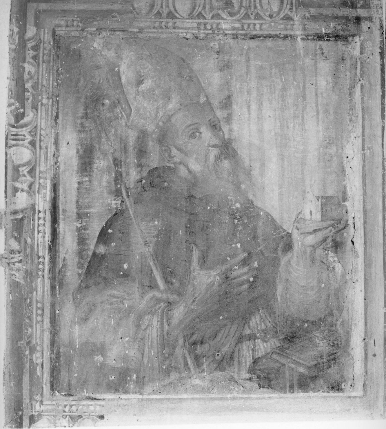 Santo vescovo (dipinto, elemento d'insieme) di Nasini Francesco (sec. XVII)